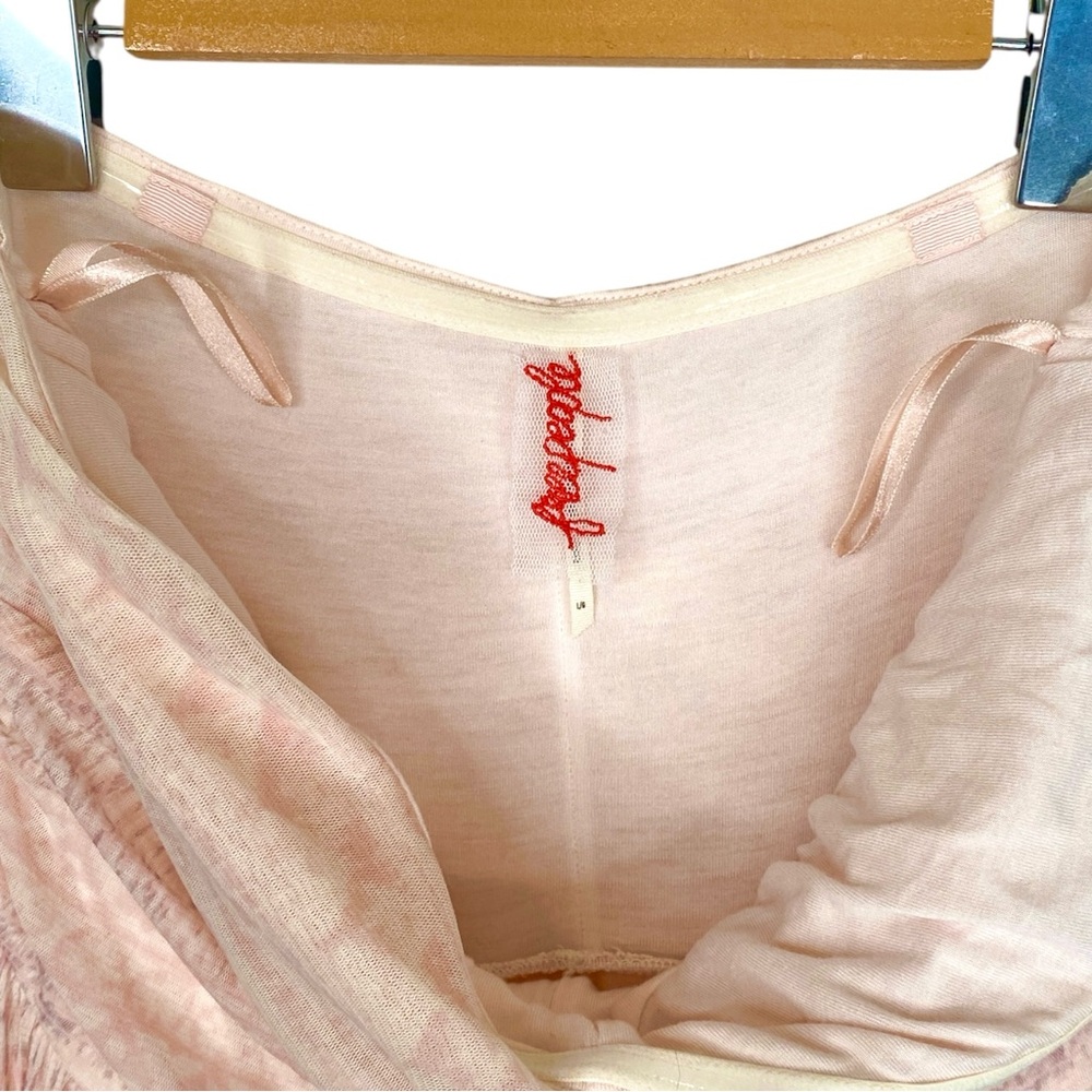 FREE PEOPLE 'ruched" high low mini dress size: L - Picture 4 of 4